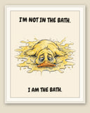 The same print shown framed with a cream mat — frame for display only, not included