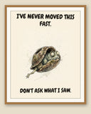 The same print shown framed with a cream mat — frame for display only, not included