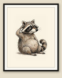The same wordless print shown framed with a cream mat — frame for display only, not included