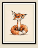 The same wordless print shown framed with a cream mat — frame for display only, not included