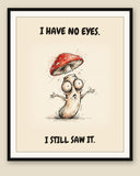 The same print shown framed with a cream mat — frame for display only, not included