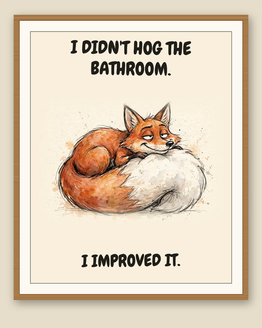 The same print shown framed with a cream mat — frame for display only, not included