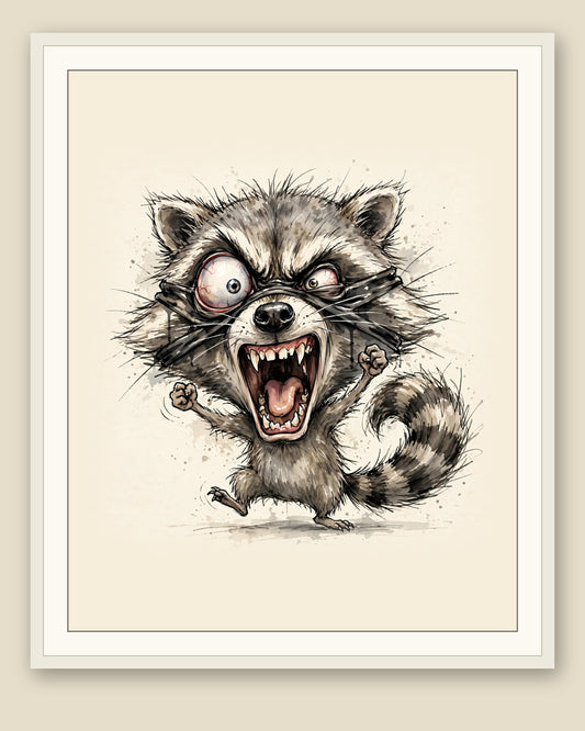 The same wordless print shown framed with a cream mat — frame for display only, not included