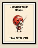 The same print shown framed with a cream mat — frame for display only, not included