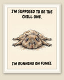The same print shown framed with a cream mat — frame for display only, not included