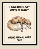 The same print shown framed with a cream mat — frame for display only, not included