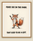 The same print shown framed with a cream mat — frame for display only, not included