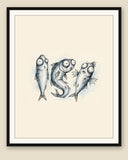 The same wordless print shown framed with a cream mat — frame for display only, not included