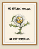 The same print shown framed with a cream mat — frame for display only, not included