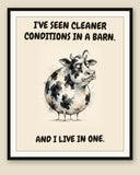 The same print shown framed with a cream mat — frame for display only, not included