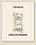 Framed display mockup — frame not included. Virgo Cat zodiac art print.