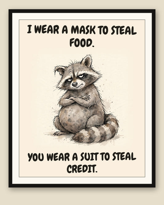 The same print shown framed with a cream mat — frame for display only, not included