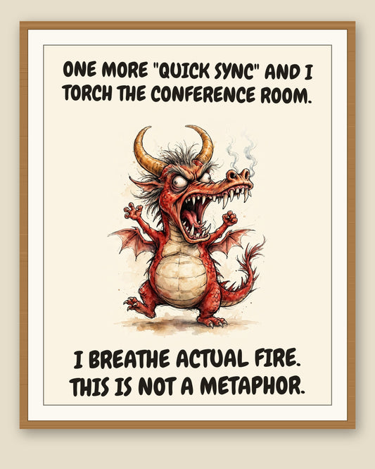 The same print shown framed with a cream mat — frame for display only, not included