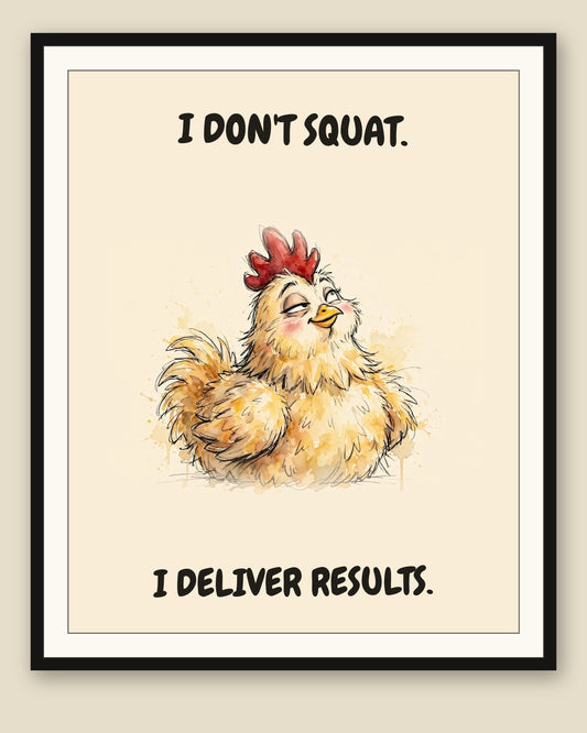 The same print shown framed with a cream mat — frame for display only, not included