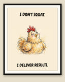 The same print shown framed with a cream mat — frame for display only, not included