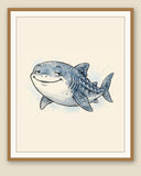 The same wordless print shown framed with a cream mat — frame for display only, not included