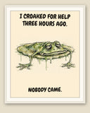 The same print shown framed with a cream mat — frame for display only, not included