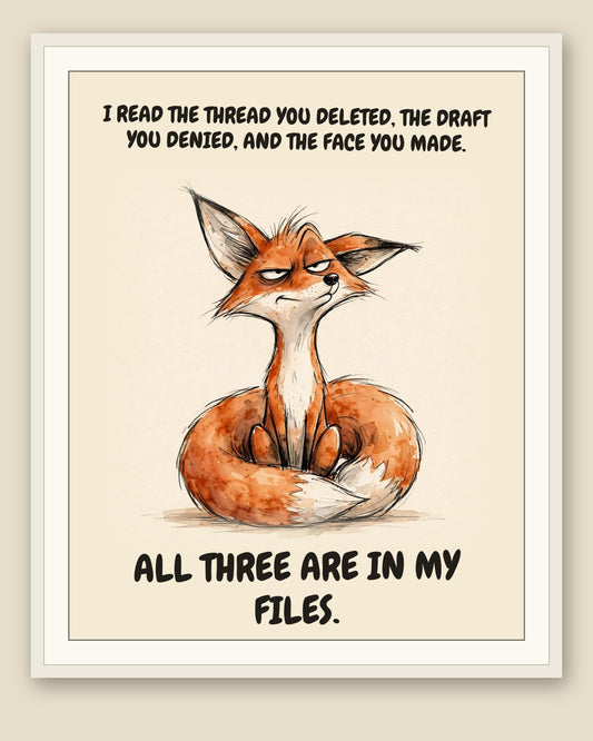 The same print shown framed with a cream mat — frame for display only, not included