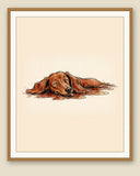 The same wordless print shown framed with a cream mat — frame for display only, not included