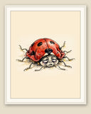The same wordless print shown framed with a cream mat — frame for display only, not included