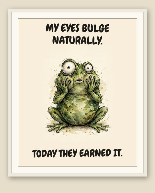 The same print shown framed with a cream mat — frame for display only, not included