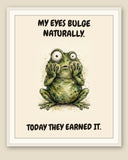 The same print shown framed with a cream mat — frame for display only, not included