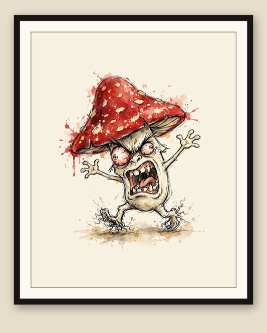 The same wordless print shown framed with a cream mat — frame for display only, not included
