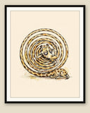 The same wordless print shown framed with a cream mat — frame for display only, not included