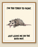 The same print shown framed with a cream mat — frame for display only, not included