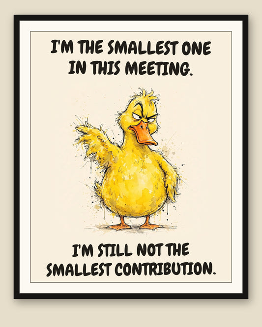 The same print shown framed with a cream mat — frame for display only, not included