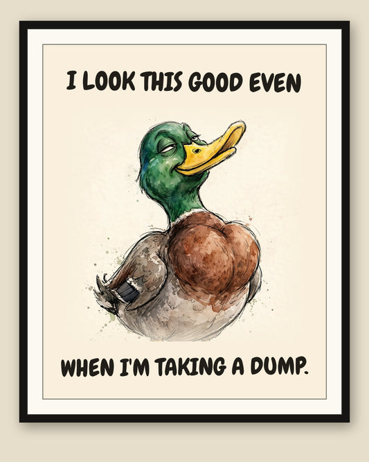 The same print shown framed with a cream mat — frame for display only, not included