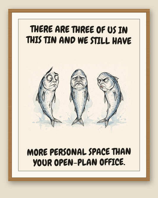 The same print shown framed with a cream mat — frame for display only, not included