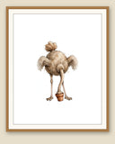 The same wordless print shown framed with a cream mat — frame for display only, not included
