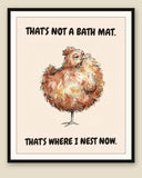 The same print shown framed with a cream mat — frame for display only, not included