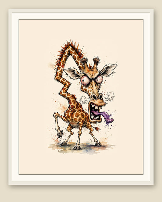 The same wordless print shown framed with a cream mat — frame for display only, not included