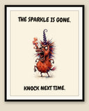 The same print shown framed with a cream mat — frame for display only, not included