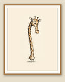 The same wordless print shown framed with a cream mat — frame for display only, not included