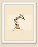 The same wordless print shown framed with a cream mat — frame for display only, not included