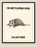 The same print shown framed with a cream mat — frame for display only, not included