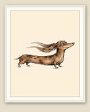 The same wordless print shown framed with a cream mat — frame for display only, not included