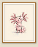 The same wordless print shown framed with a cream mat — frame for display only, not included