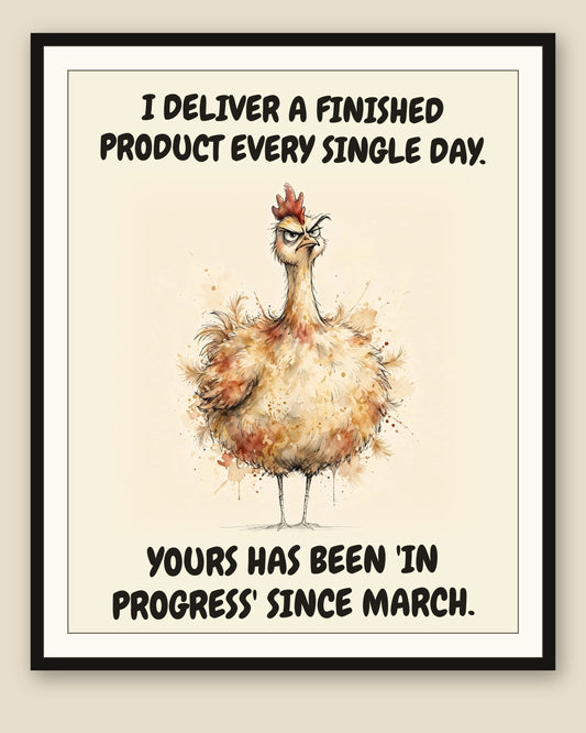 The same print shown framed with a cream mat — frame for display only, not included