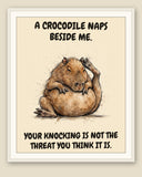 The same print shown framed with a cream mat — frame for display only, not included