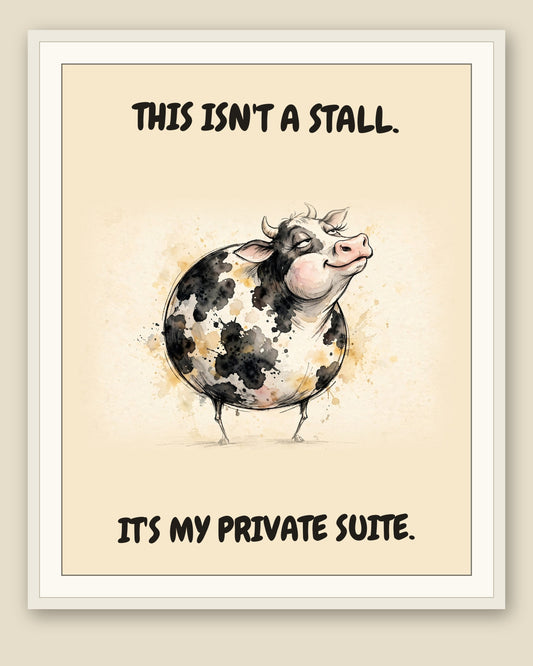 The same print shown framed with a cream mat — frame for display only, not included