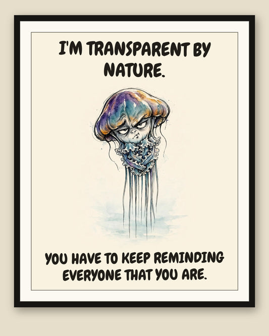 The same print shown framed with a cream mat — frame for display only, not included