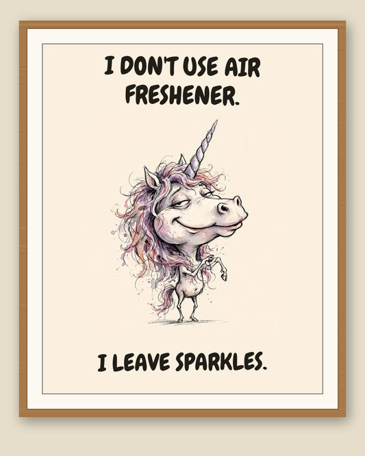The same print shown framed with a cream mat — frame for display only, not included