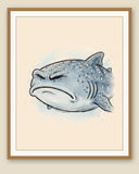 The same wordless print shown framed with a cream mat — frame for display only, not included