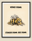 The same print shown framed with a cream mat — frame for display only, not included