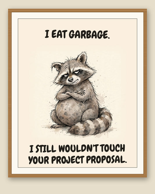 The same print shown framed with a cream mat — frame for display only, not included