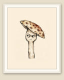 The same wordless print shown framed with a cream mat — frame for display only, not included